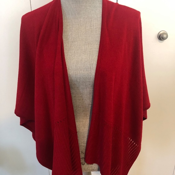 Jackets & Blazers - 🕚 WRAP COLOR RED GREAT FOR COOL NIGHTS SIZE ONE SIZE